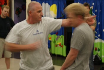Combatives striking demonstration